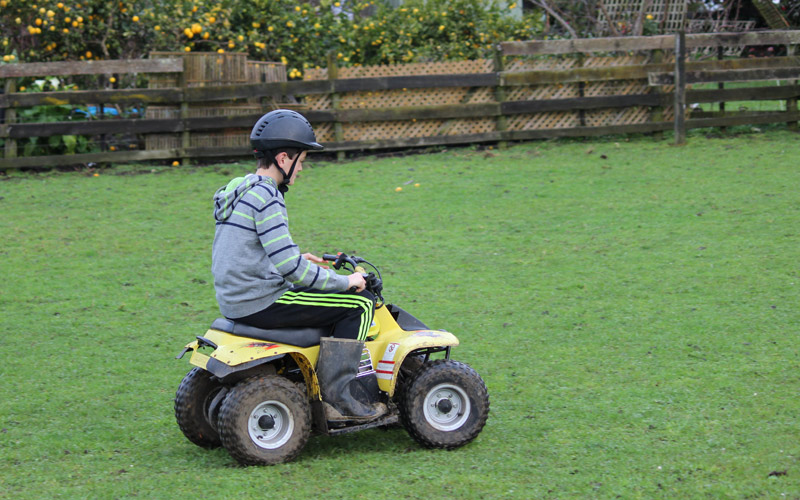 Quad bikes are available to ride